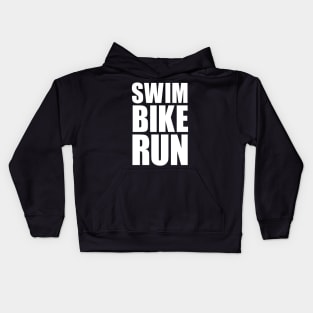 SWIM BIKE RUN TRIATHLON KONA Kids Hoodie